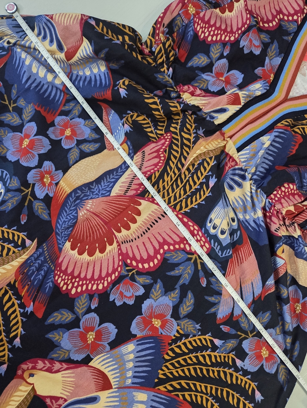 FARM Rio Multicolor Floral Bird Butterfly Print Maxi Dress - Picture 13 of 14